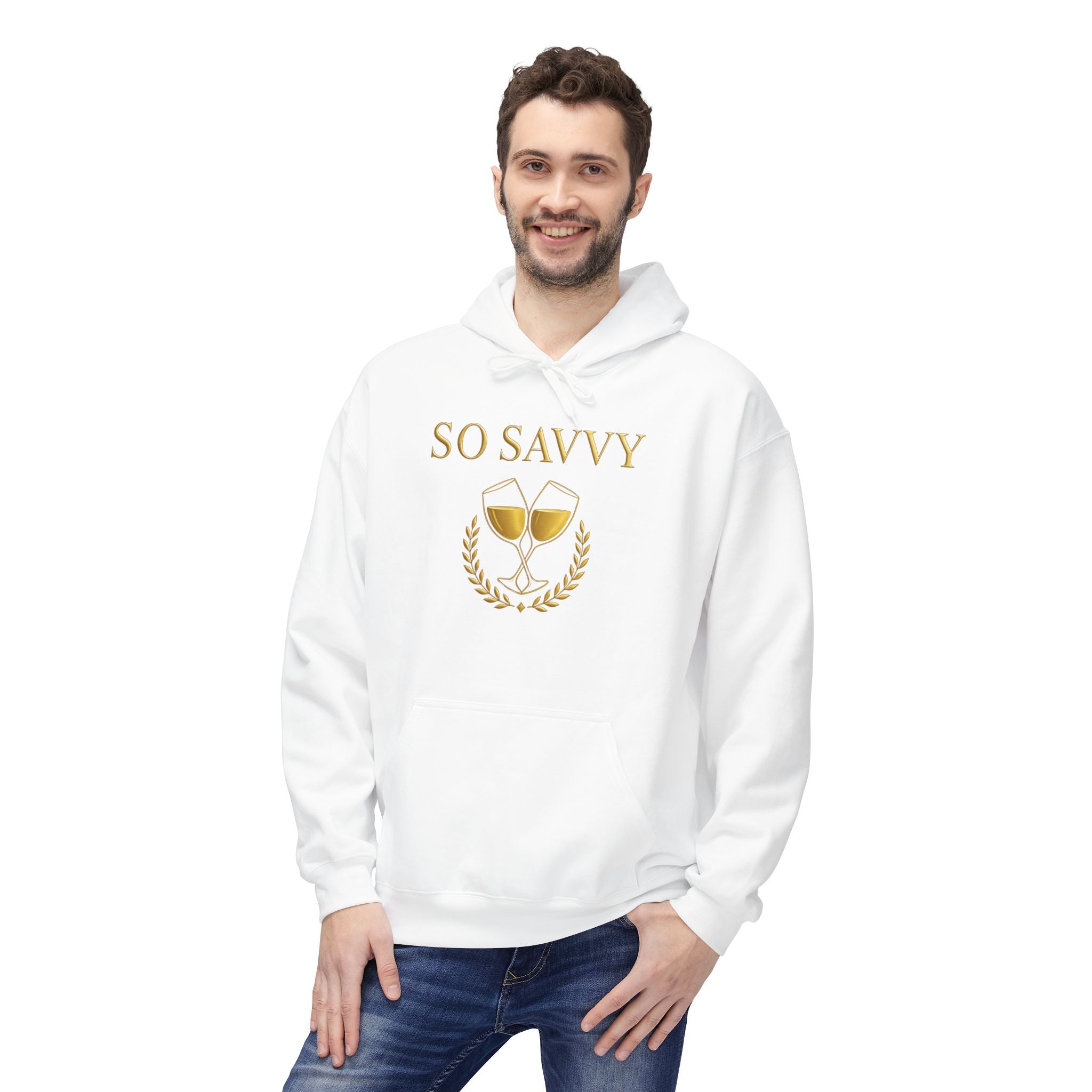 So Savvy Men’s Hoodie | Gold Logo